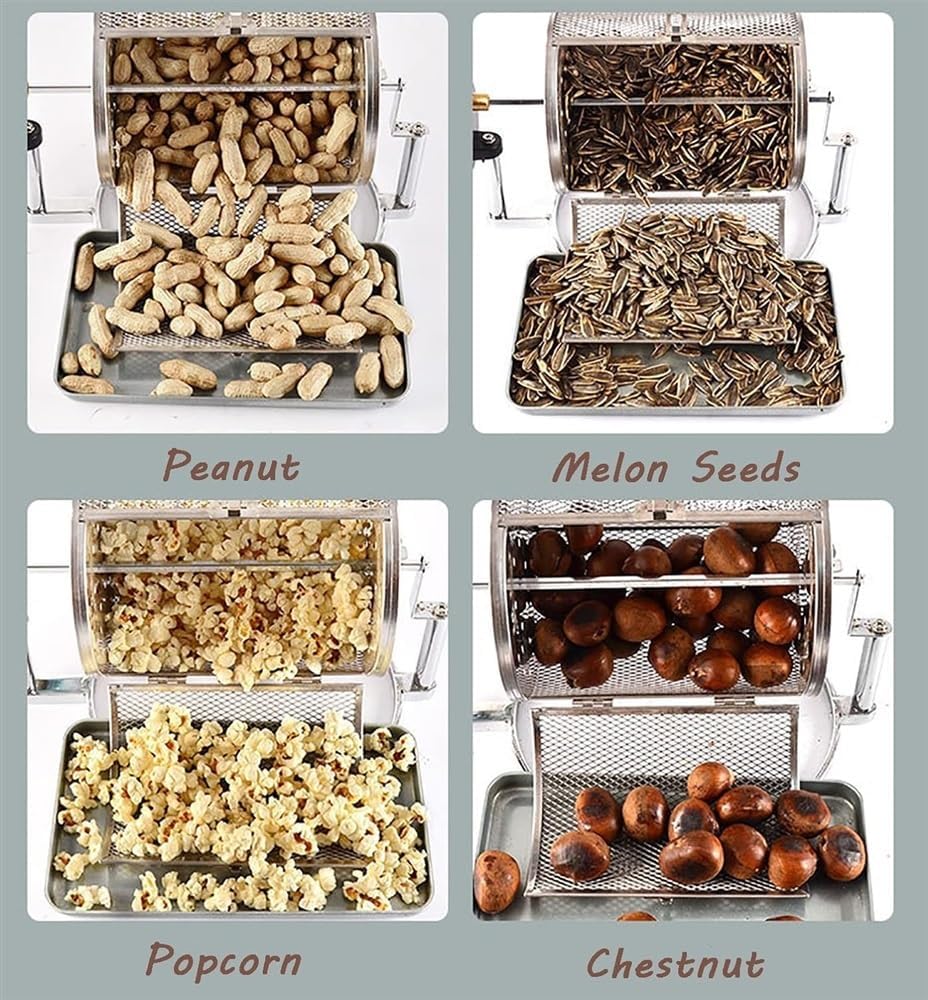 Electric Drum Type Coffee Roaster Machine, Premium Stainless Steel Automated, for Home Use Small Household Grains Beans Peanuts Nuts Coffee Beans Baking Machine