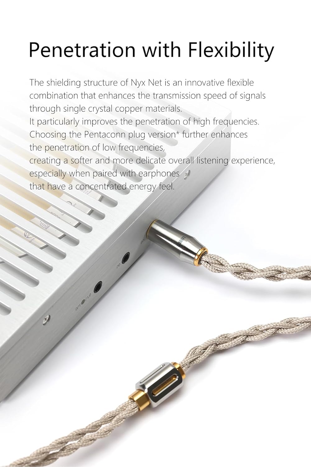 DD ddHiFi BC130 Net (Nyx Net) High-Purity OCC Shielded Earphones Upgrade Cable with 4.4mm Standard Plug