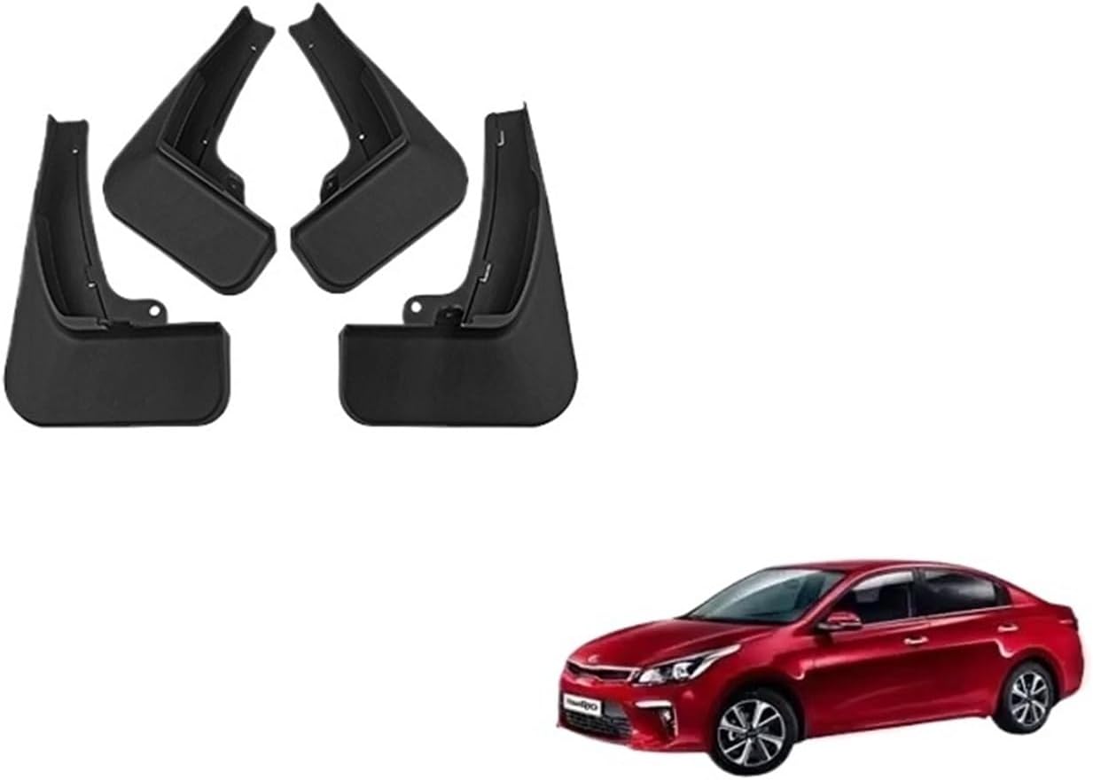 Auto Accessories Compatible for Kia Rio K2 Sedan 2017~2018 Lining Car Fender Anti-Sand Splash Mud Guard Skin Punch-Free Installation Tools