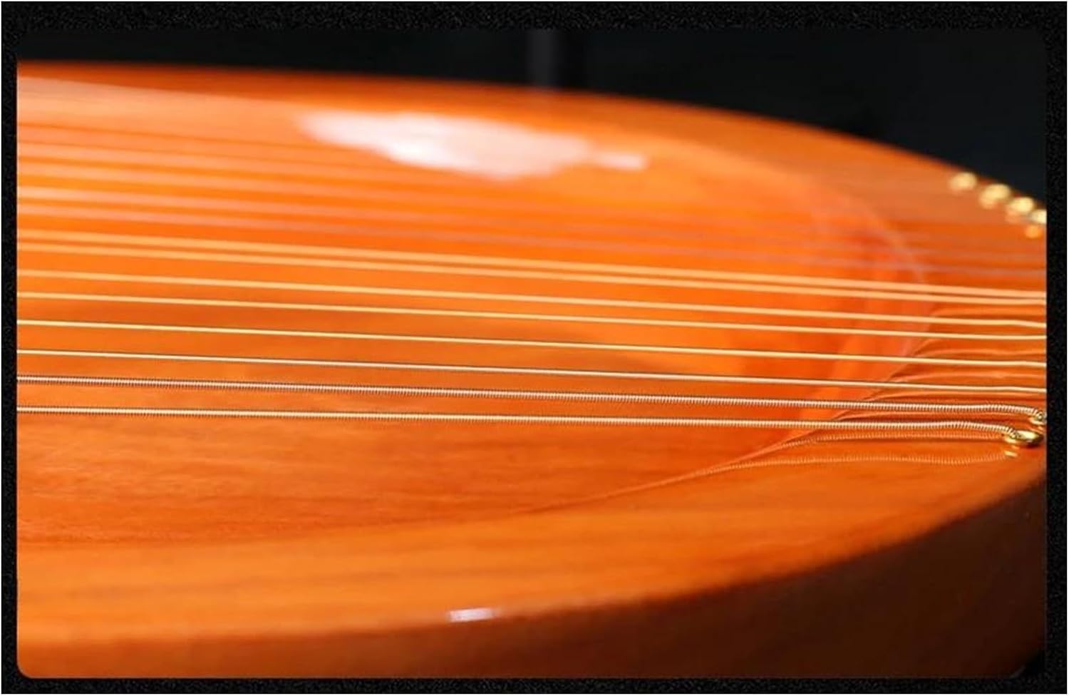 Lyre Harp Set Wooden Mahogany Lyre Harp With Tuning Tool For Beginner Musical Instrument 16 Strings Stringed(Brown)