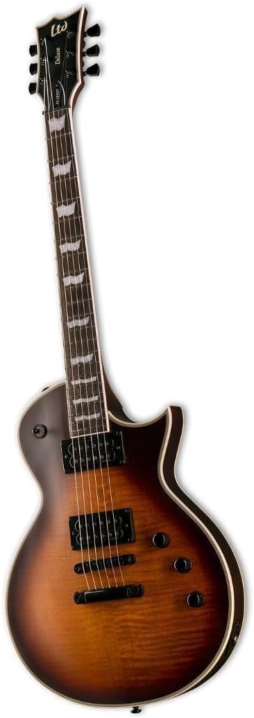 ESP LTD Deluxe EC-1000T CTM Electric Guitar, Tobacco Sunburst Satin