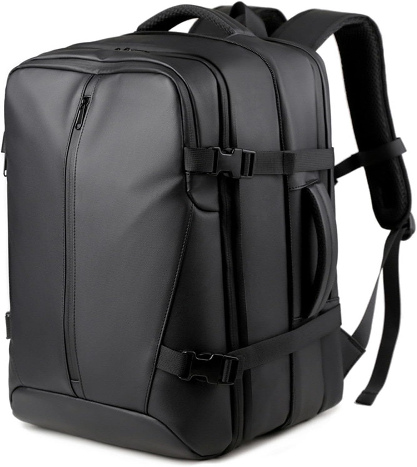 Denash Vacuum Seal Travel Backpack,36-55L Vacuum Seal Backpack with Pump,Anti Theft Lock Splashproof Expandable Business Travel Compression Backpack