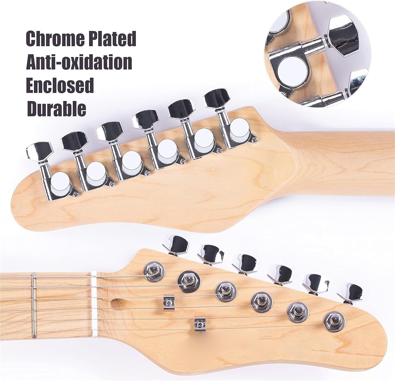 Beginner Electric Guitar Kits Semi Hollow Body Single F Hole Printed Electric Guitar Full Size Basswood With Maple Neck Chrome Hardware