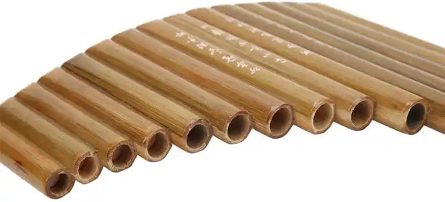 pan flute for beginners Pan Flute 15 Pipes Wind Instrument Panpipe G Key Panpipe Chinese Traditional Woodwind Instrument With Bag (Color : Left hand)