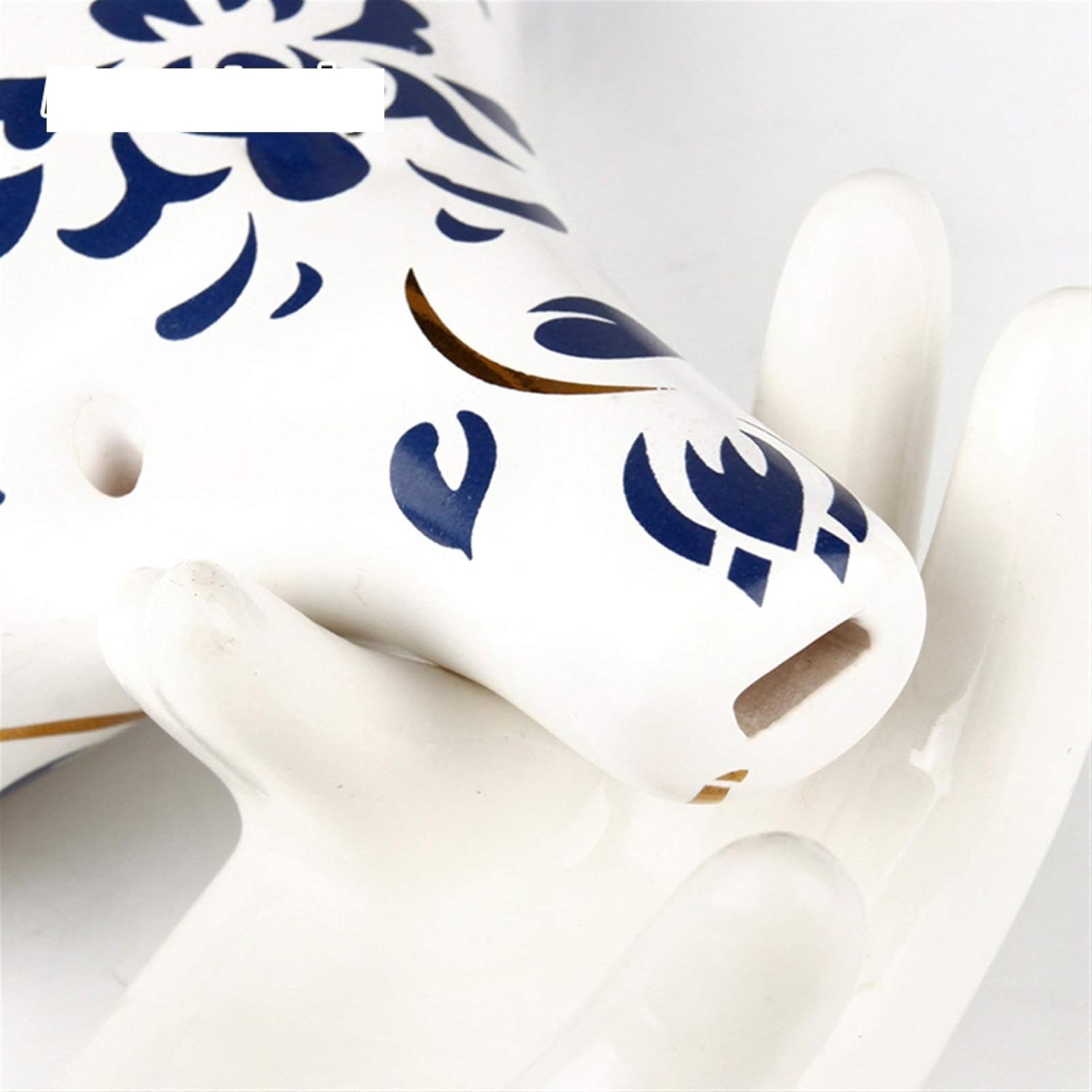 12 Holes C Key Ocarina White/Yellow with Blue Flower Musical Instruments Chinese Element Woodwind Instrument Flute (Color : White Ocarina)(Yellow Ocarina)