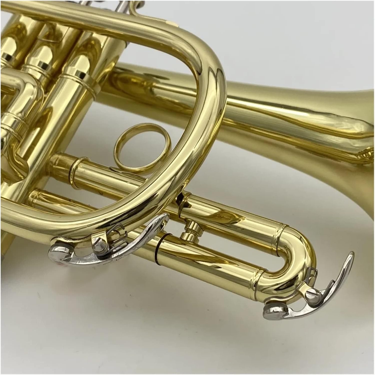Golden B-Key Professional Cornet Imported Brass Gold-Plated Trumpet Horn Playing Instrument Beginner Trumpet