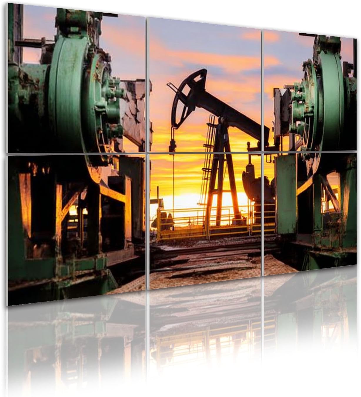 6 Pack Art Acoustic Panels Self Adhesive Oil Field Decorative Soundproof Wall Panels Sound Absorbing Panel 48