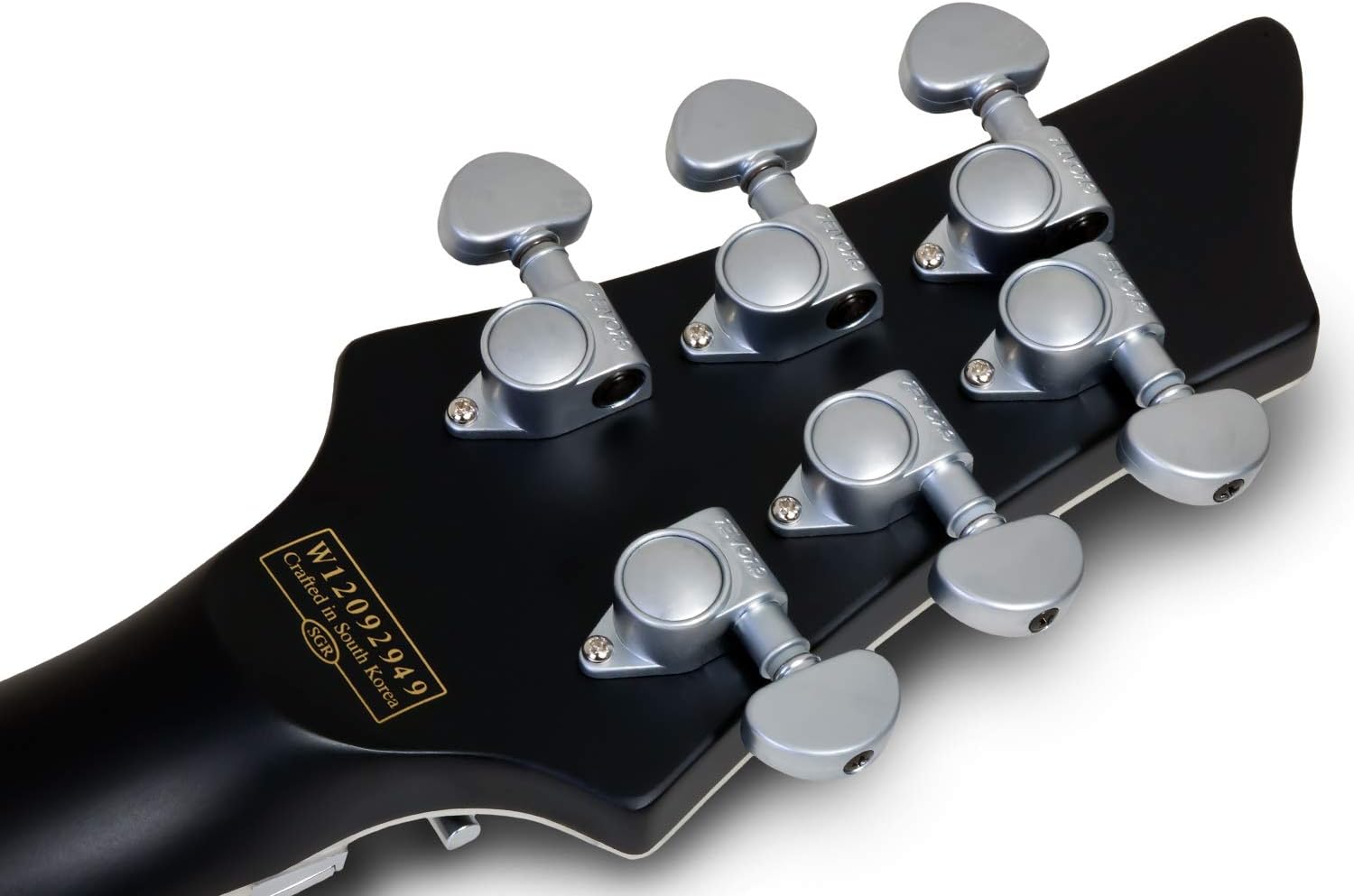 Schecter LEFTY Damien Platinum 6-FR Electric Guitar, Mahogany, Satin Black, 1184