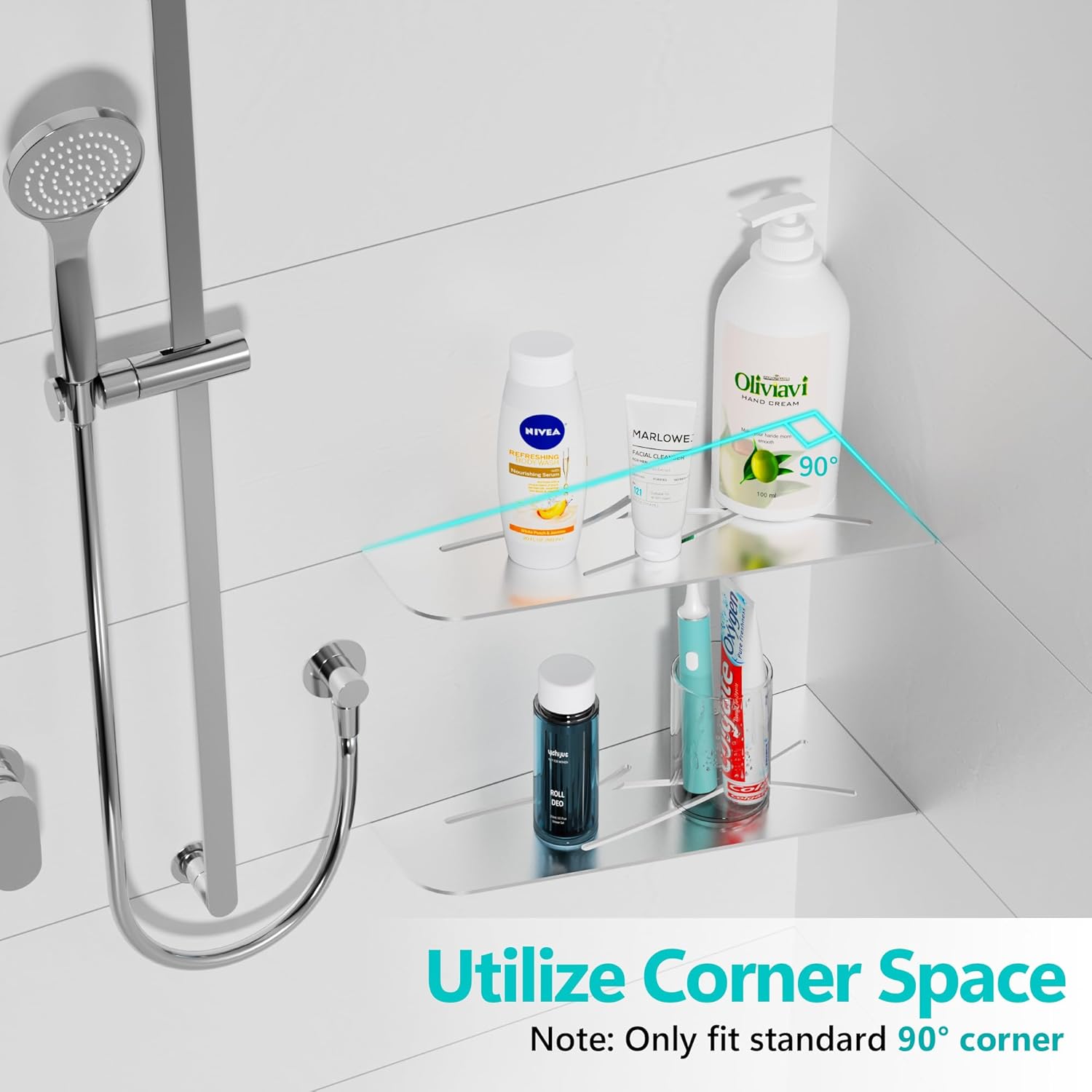 Shower Corner Shelf 304 Stainless Steel 12