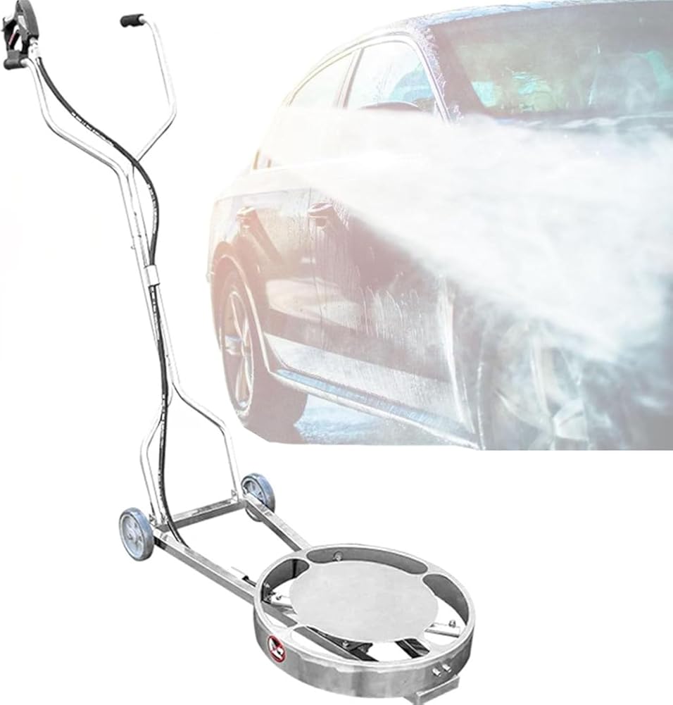 20'' Undercarriage Power Washer Attachment,Car Washer Cleaner with Dual Handle,2 Replacement Nozzles and 2Hose Adapters