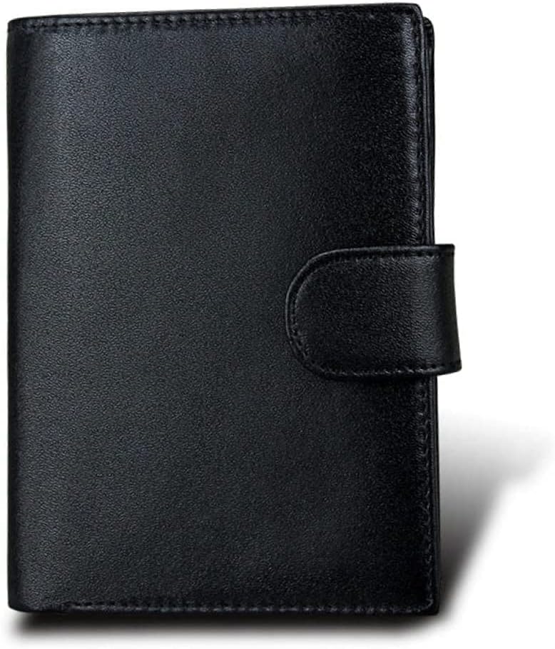 Wallets Leather Wallet Anti Theft Vertical Snap Male Business Card Holder Cowhide Purse Bag Wallet Man