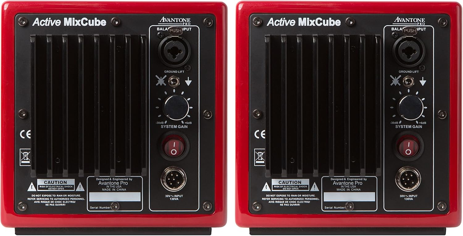 Avantone Pro Active MixCubes 5.25 Inches Powered Studio Monitor Pair - 10th Anniversary Red