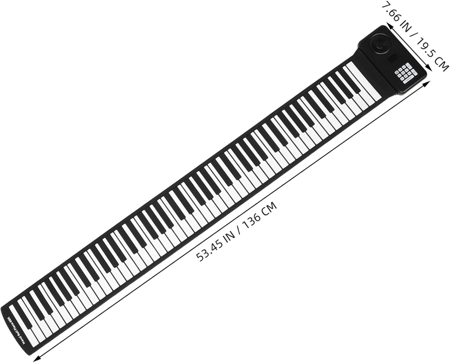 ibasenice Foldable Roll-up Electronic Piano with Speaker Portable Silicone Keyboard for Music Practice Battery-powered Easy Storage for Beginners and