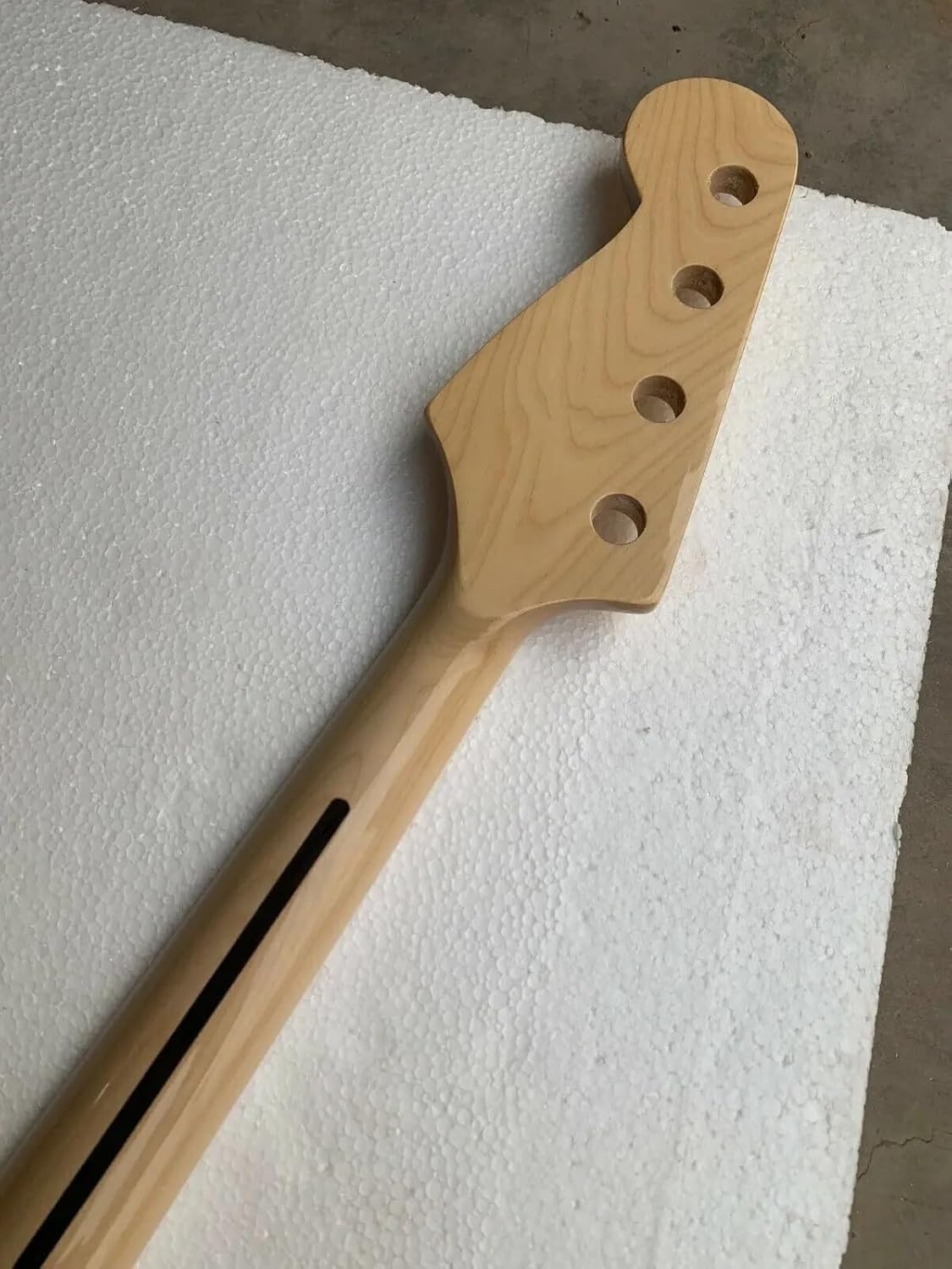 20 Fret Jazz Bass Electric Guitar Neck Maple Durable DIY Part Replacement Classic Block Inlay Top for Upgrade