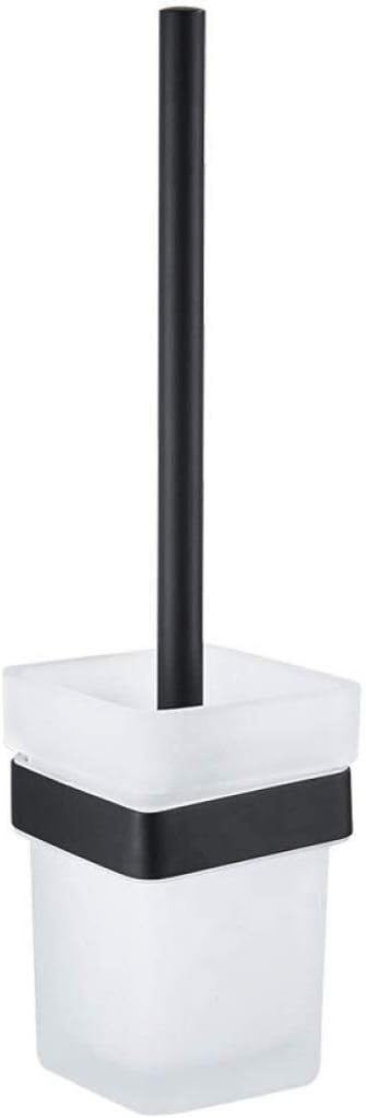 Toilet Brush - Set Bathroom Toilet Brush European Bathroom Stainless Steel Black Suit Bathroom Cleaning Toilet Wall Hanging Set