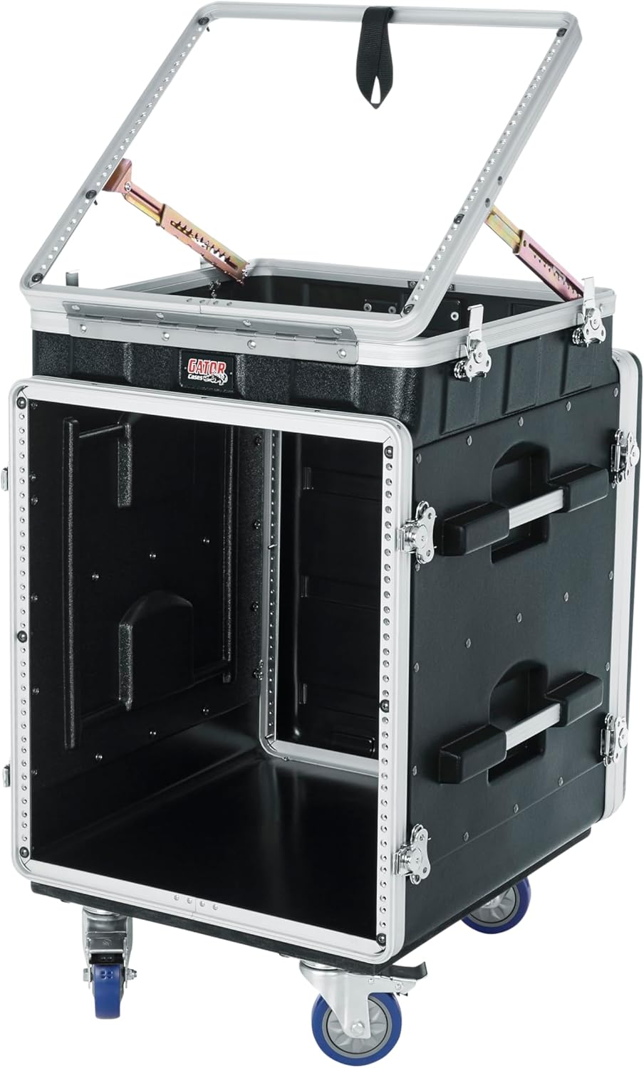 Gator Cases 10U Top, 12U Side Console Audio Rack (GRC-10X12 PU)