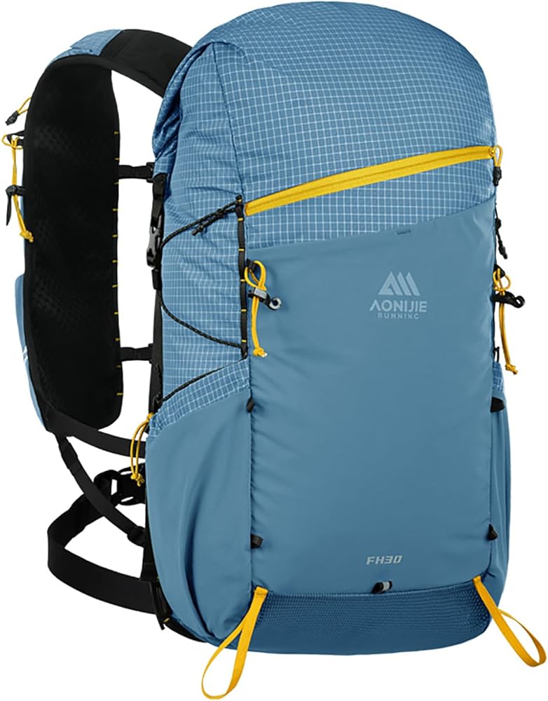 AONIJIE FH2530 Hiking Bag 30L Ultralight for Men Women Large Capacity Trail Running Camping Backpack Daypack (Blue)