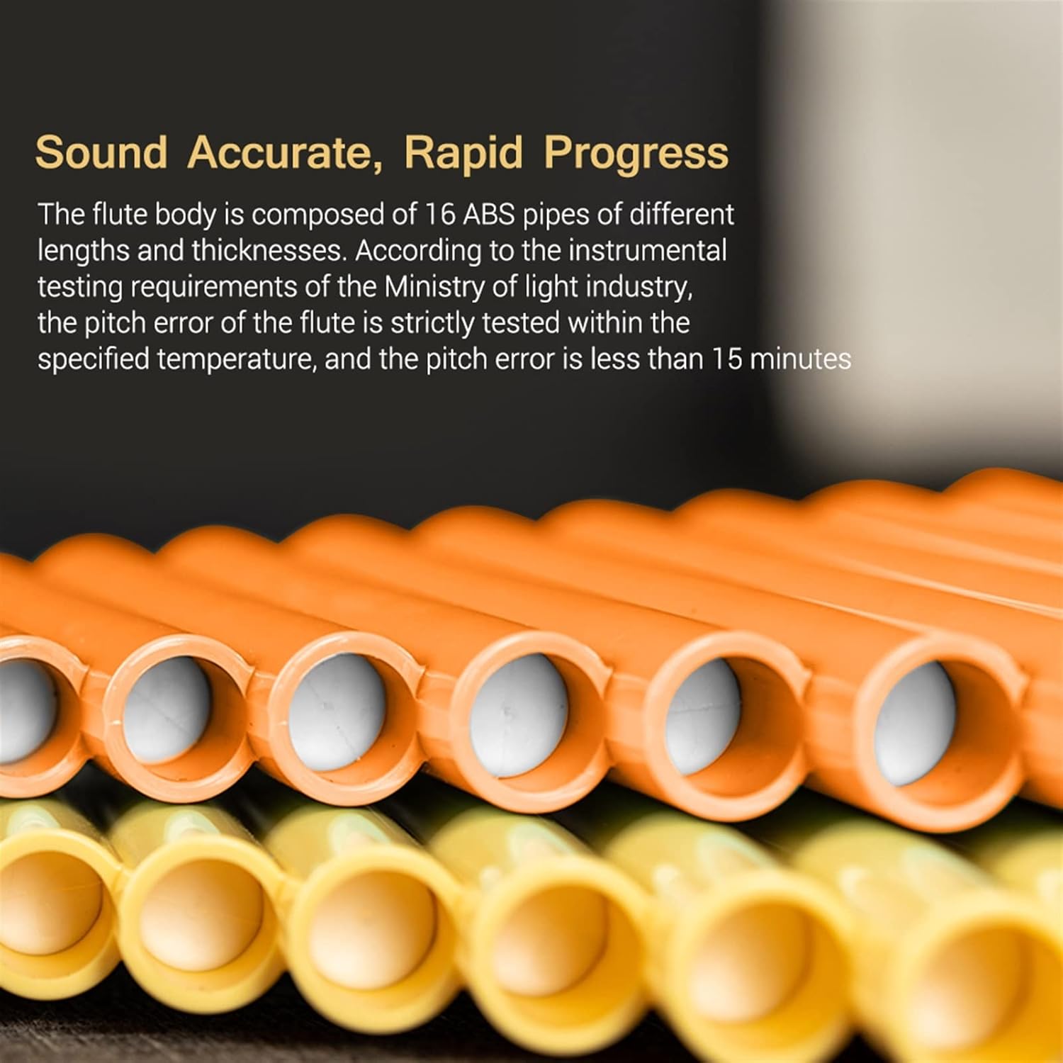 16-Pipe Pan Flute G-A2 Key Panpipes ABS Panpipes Chinese Traditional Woodwind Instrument (Color : 3)