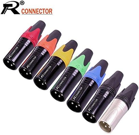 Davitu Electrical Equipments Supplies - 100PCS/lot 3 Pin XLR Plug Jack Male/Female Microphone Connector MIC Adapter XLR Cable Termininal Audio Wire Connector 7 Colors - (Color: Female Blue)