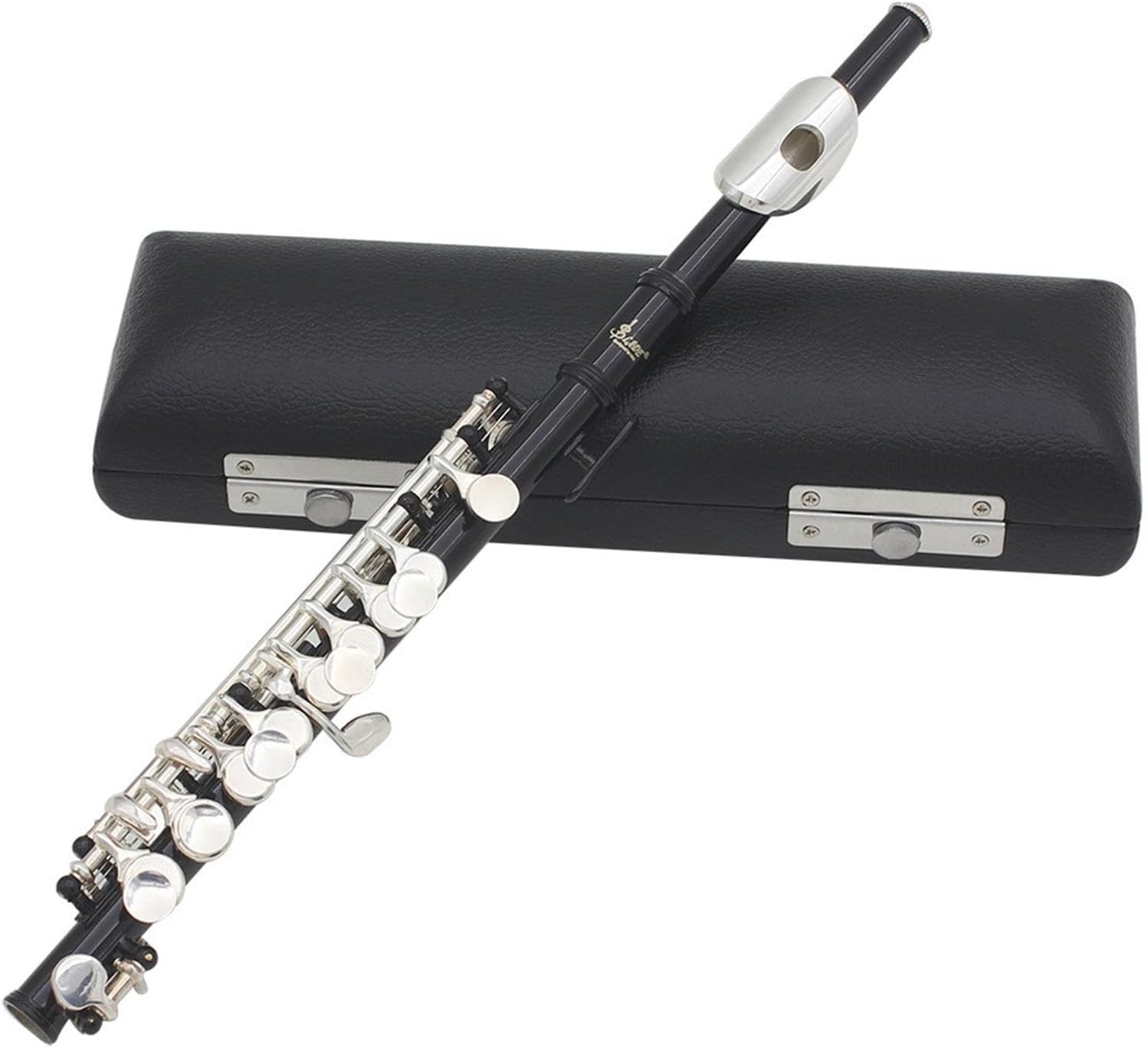 C Key Piccolo Lightweight Easy to Play Woodwind Instrument 16 Hole Flute for Stage Performance Practice Classroom Beginner, Black