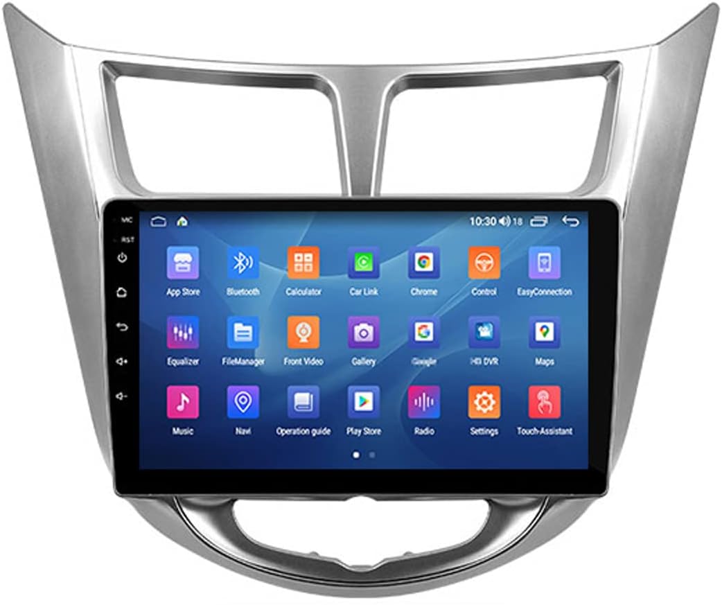 Double Din Car Stereo with Bluetooth Rear-View Camera 9 Inch Touch Screen Car Radio for Hyundai Solaris 1 2010-2016 Support Steering Wheel Control/Mirror Link/Carplay