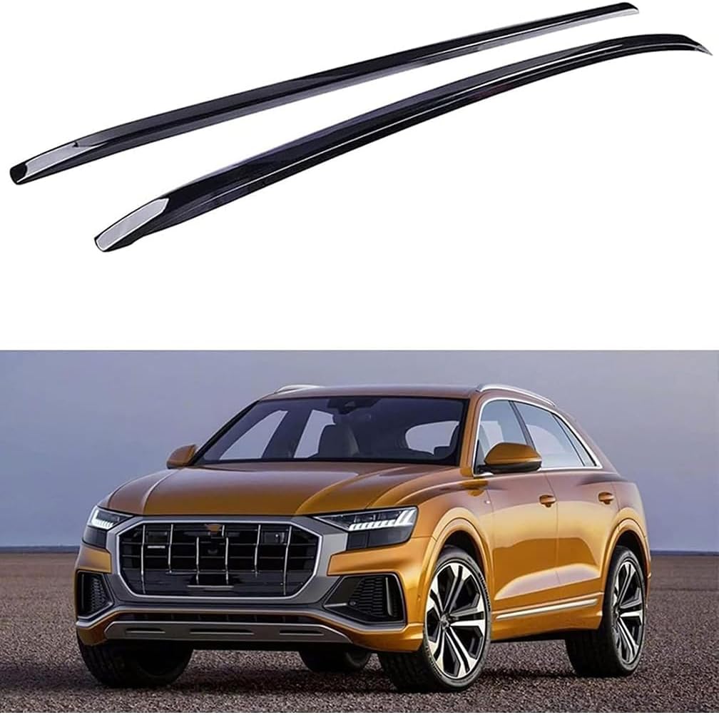 Car Roof Racks, for Audi Q8 SQ8 2019-2022 Anti Theft Anti Rust Cross Bar Cargo Travel Baggag Transportrack, Auto Accessories,Black