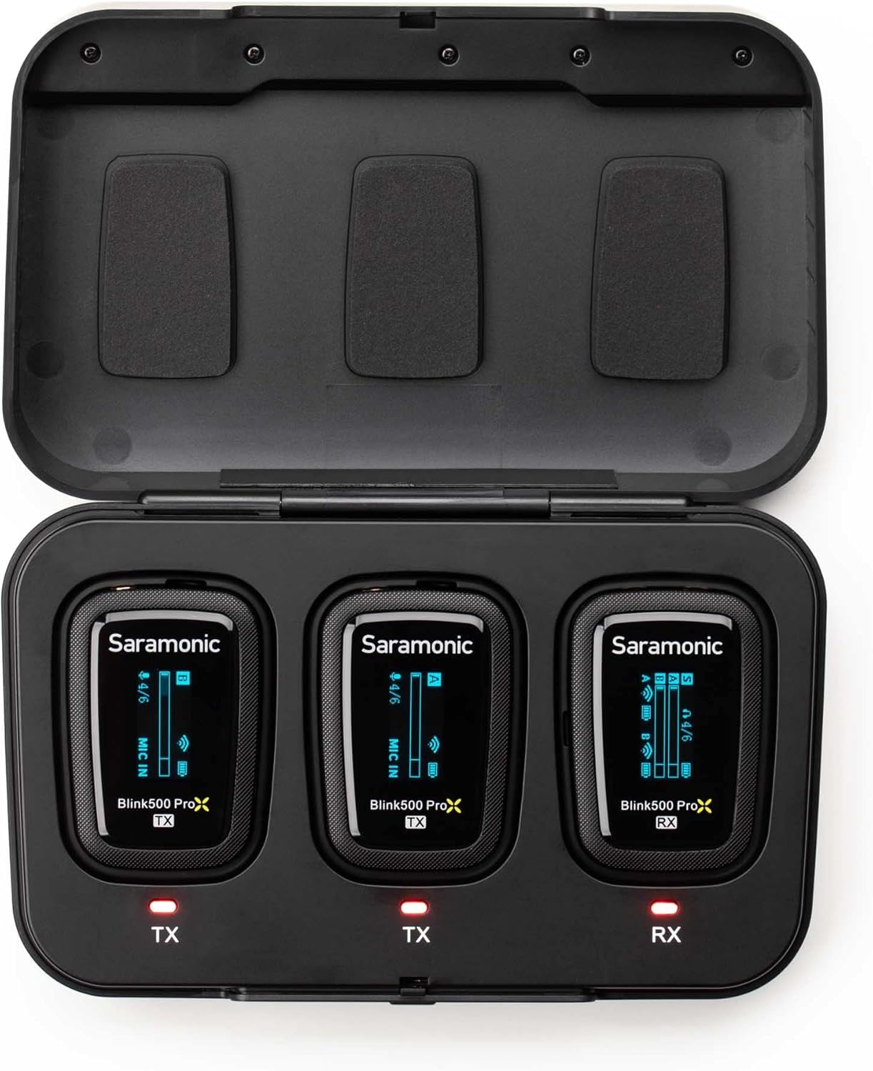 Saramonic Blink 500 Pro X B2 2-Person Wireless 2.4GHz Clip-On Microphone System with Lavaliers for Cameras, Mobile & More, Black