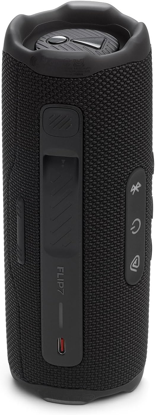 JBL Flip 7 (Black) + Bundle with divvi! Protective Hardshell Case (Black)