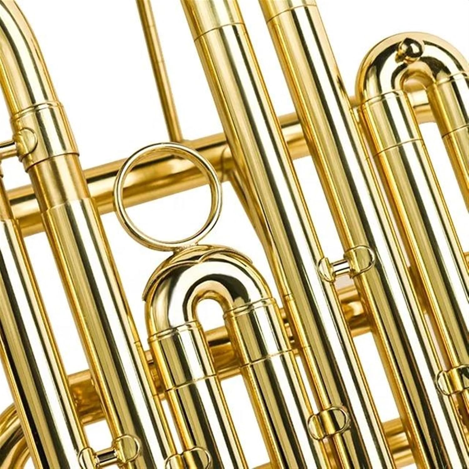 Brass French Horn 4 Keys Single Bb Key Gold French Horn Clear Lacquered Brass Wind Instrument