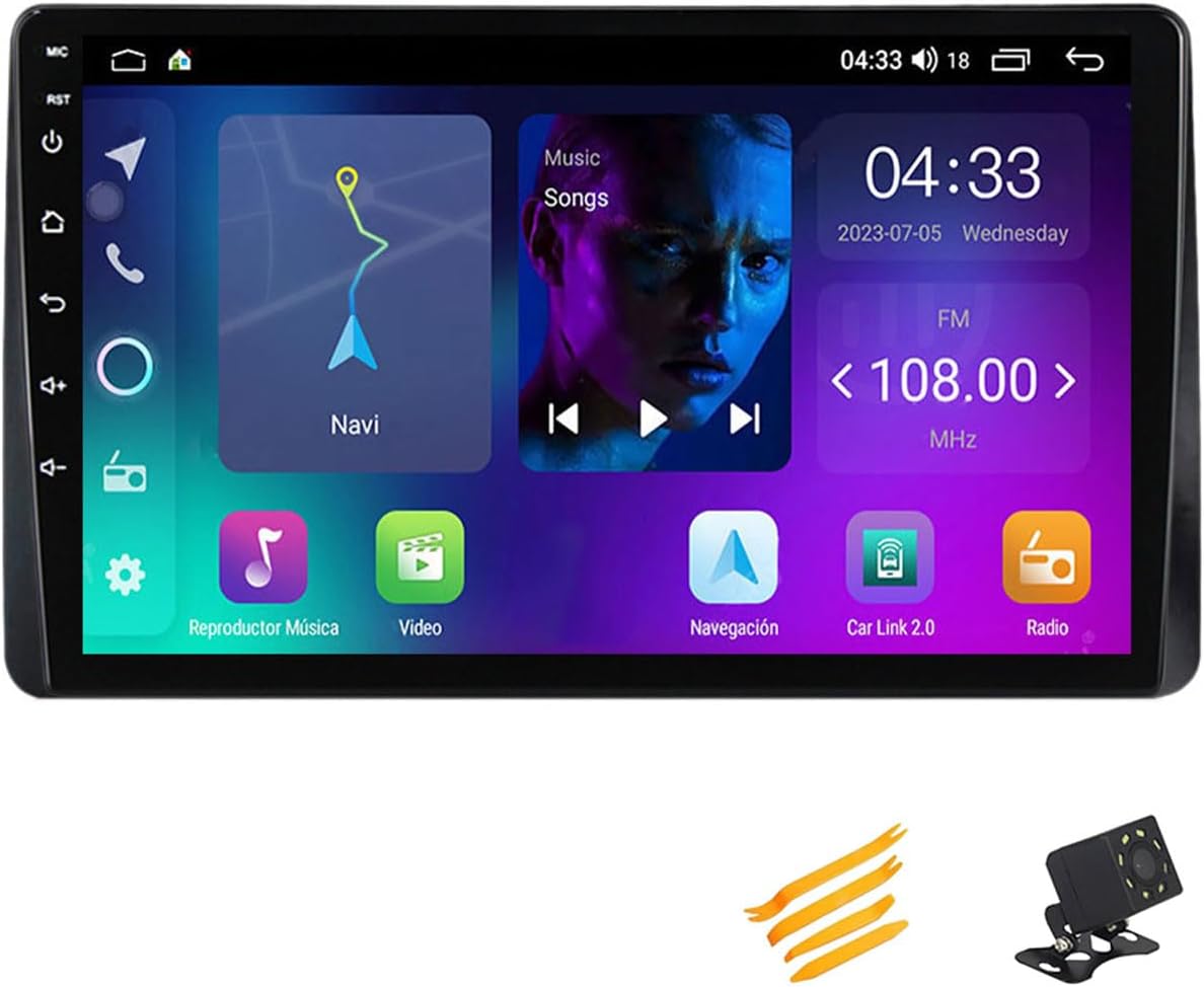 Android 13 Car Stereo Bluetooth CarPlay 2 DIN Touch Screen Compatible with Renault Duster Arkana 2019 9In QLED Display Car Radio with Navigation Android Auto FM RDS SWC,4 Core NF1 1G+32G