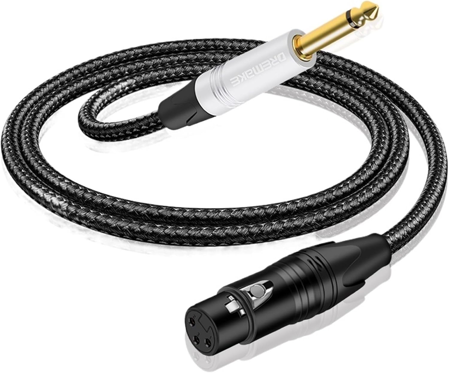 Mono 6.35mm 1/4 Inch TS Male to XLR Female Unbalance Interconnect Cable for Power Amplifier Audio Stage DJ Studio Audio Console(12m)