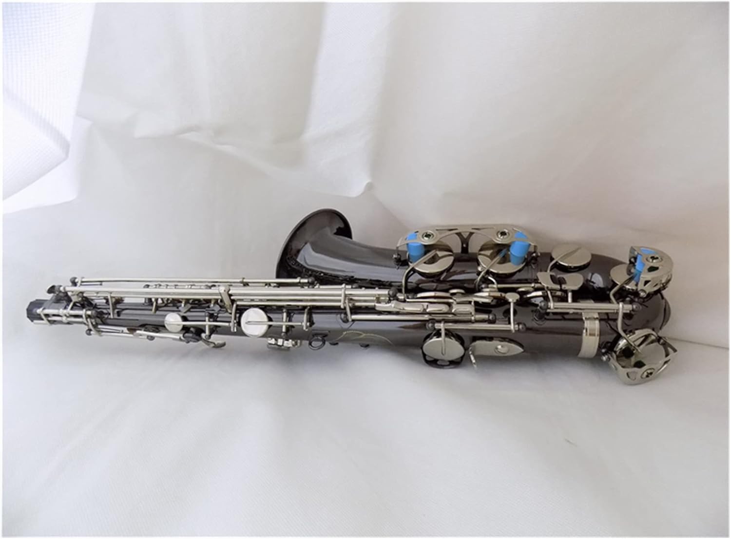 Yellow Brass C Melody Saxophone with Case Black Nickel Sax Musical Woodwind Instruments Saxophone Straight