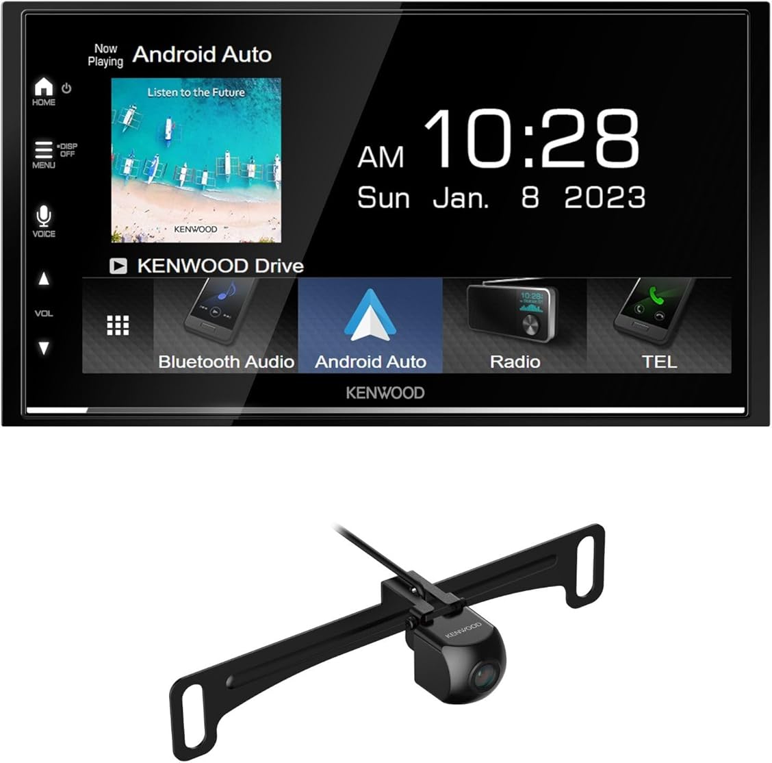 KENWOOD DMX8709S 6.8-Inch Capacitive Touch Screen, Car Stereo, Wireless CarPlay and Android Auto, Bluetooth | Plus KENWOOD CMOS-240U Universal Backup Camera