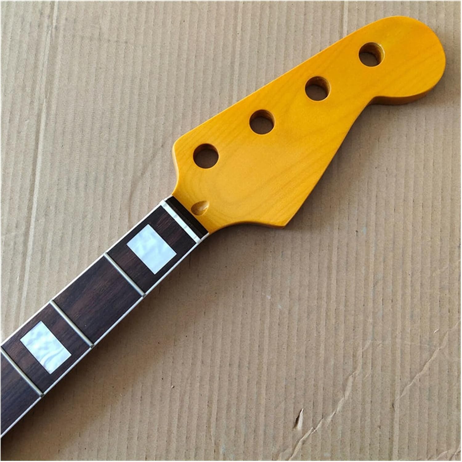 TSTS Maple 21 Frets Bass Guitar Neck 4 String Rosewood Fingerboard Bass Neck Replace Guitar ​Neck Replacement