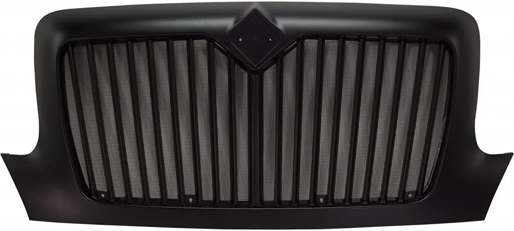 Grille For International 4200/4300/4400 2002-2015 Black | Vertical Bar Insert | w/Bug Screen