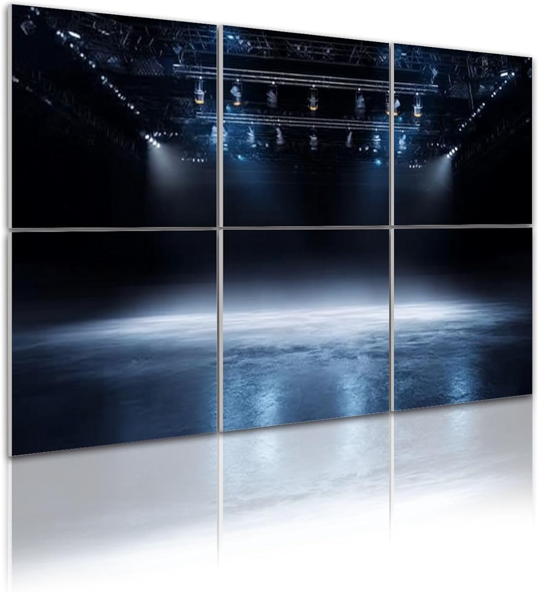 6 Pack Art Acoustic Panels Self Adhesive 3D beautiful Realistic wet ice flashes dark Dark 48