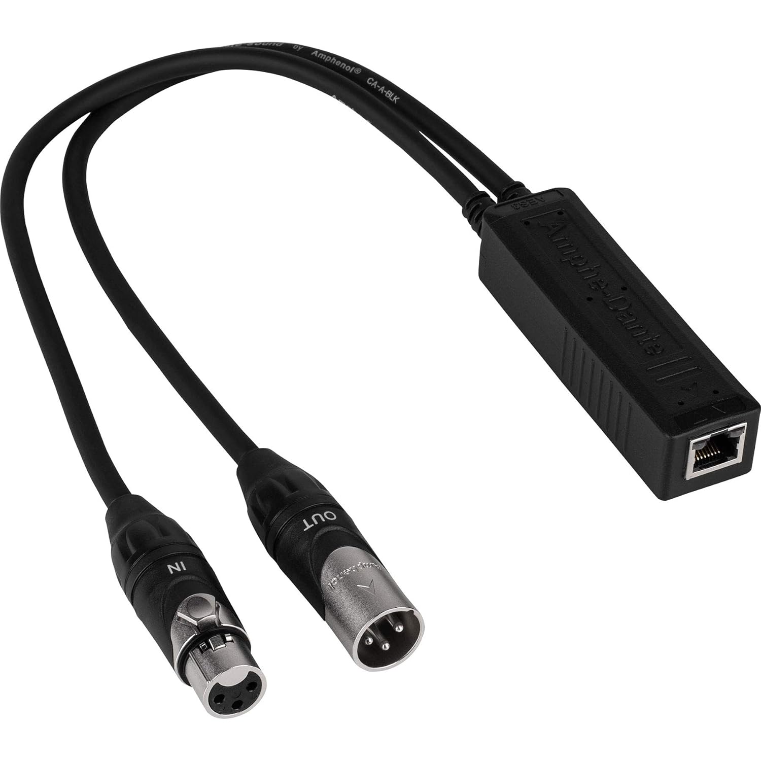 Amphenol RJD32A3 Amphe-Dante Bi-Directional Digital/Analog Audio RJ45 to XLR Adapter Dual Channel