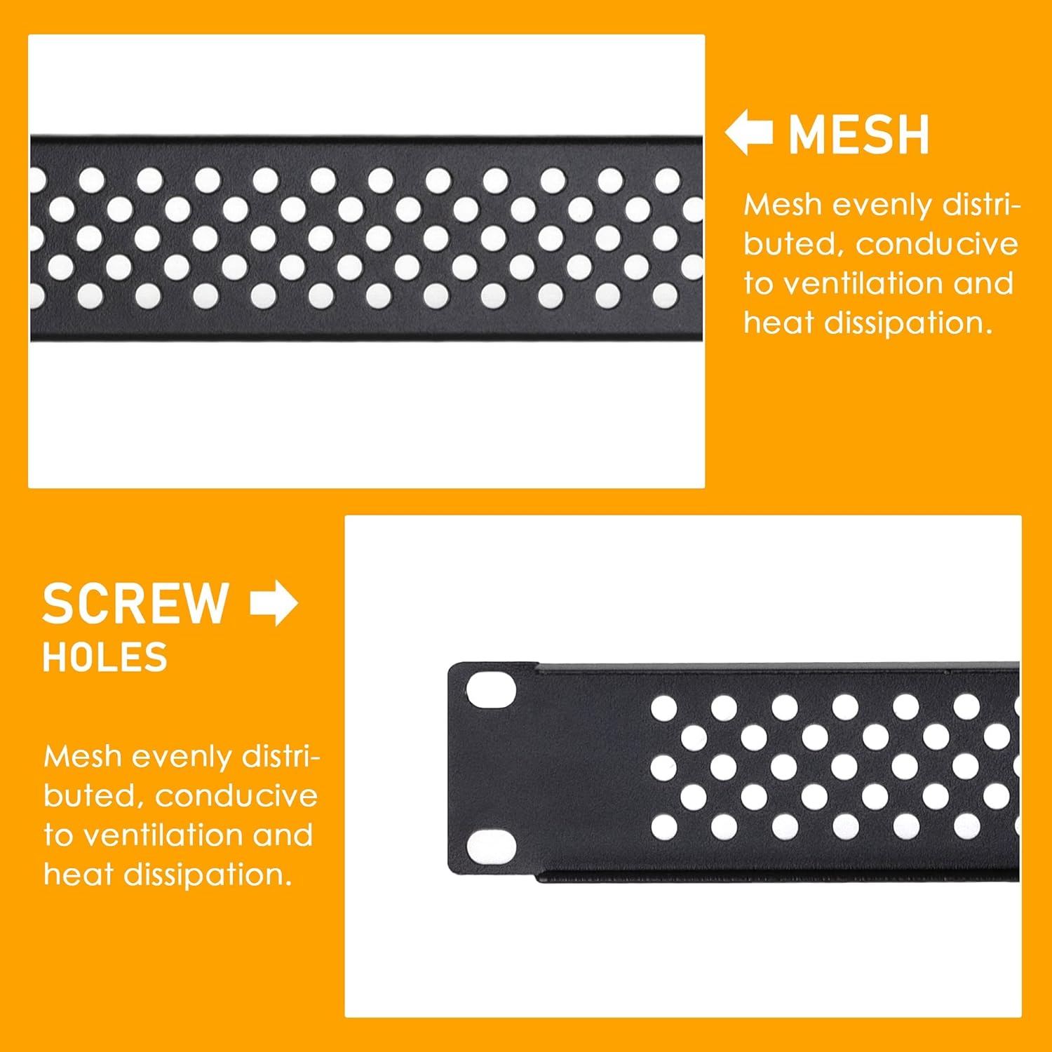 RIVECO 15U Desktop Rack for Audio & Network Devices 19 Inch 2 Post Open Frame Shelf with Reinforced Beam, Tabletop Racks for IT Server Sound AV Music Recording Equipment & 1U Vented Panels 2PCS