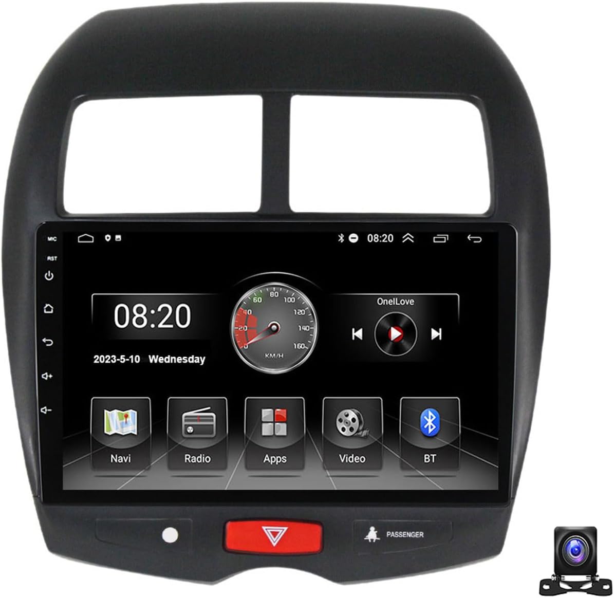 DEHIWI Car Stereo Bluetooth MP5 Player with Carplay/Android Auto, 9 Inch Touchscreen Radio Receiver with 720P Backup Camera, for Mitsubishi ASX 2010~2016 Support 4G/SWC/DSP/FM/RDS,Y1 1g+16g