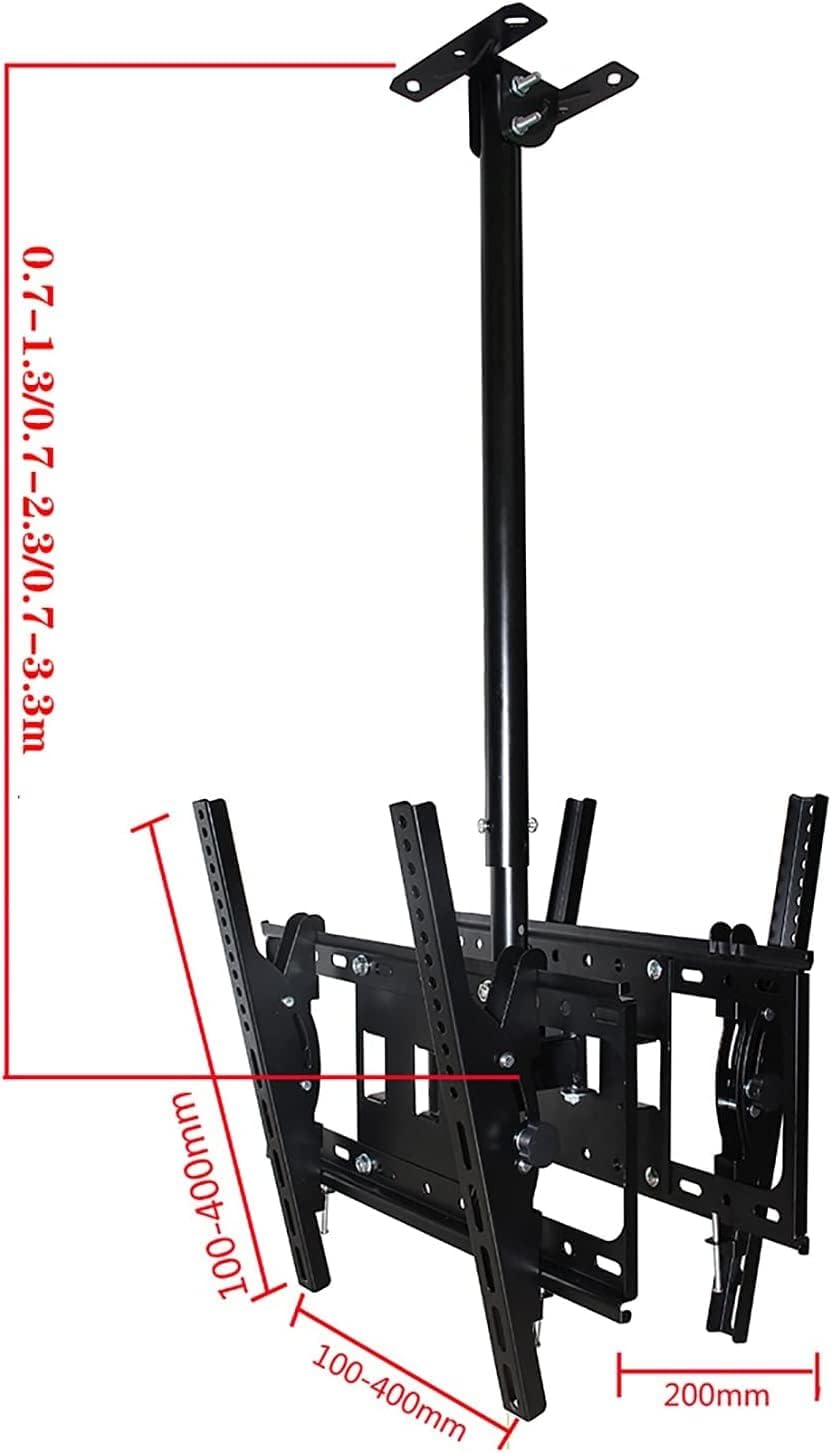 Universal TV Stand Multifunction TV Wall Mount Dual Screen Universal Ceiling TV Mount, 360° Swivel and Tilt Ceiling TV Bracket, Fits Most 32-55 Inch TVs TV Mount TV Stand