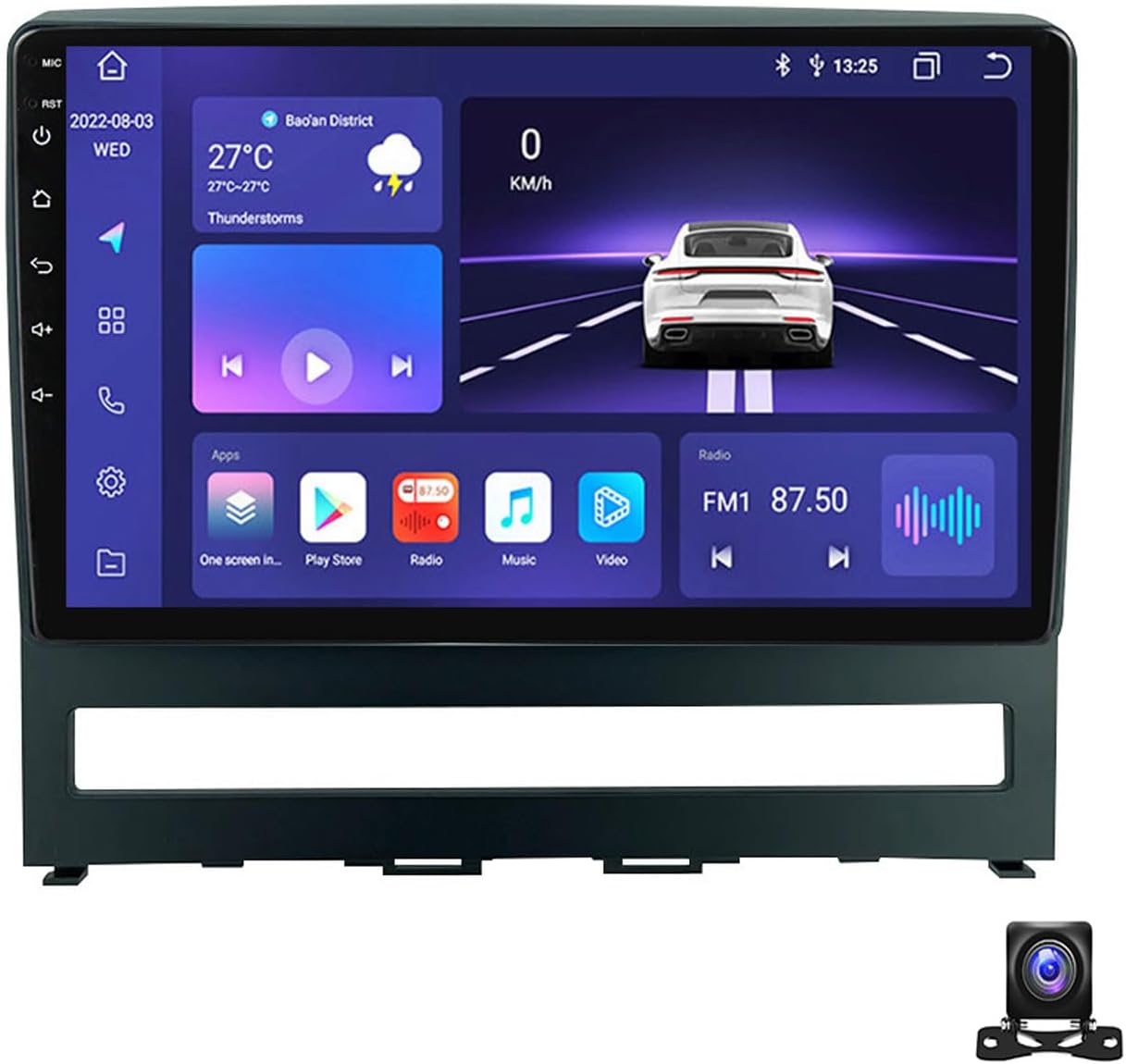 9 Inch Car Stereo Double Din Radio Compatible with Fiat Perla 9 2009 Idea Car Multimedia Navigation Compatible with Carplay Android Auto, Navigation, SWC, Backup Camera,M800S 8G+256G