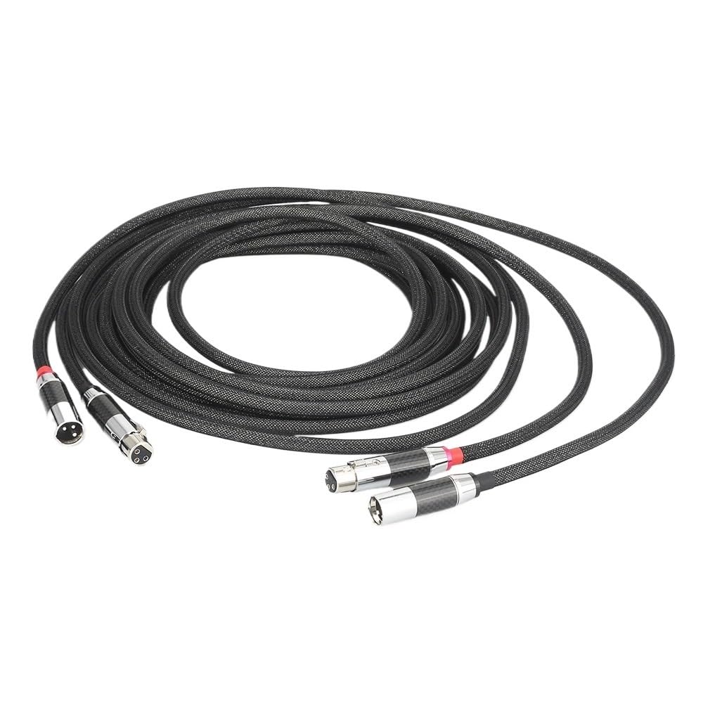 AX800 Audiocrast Pair Solid Silver XLR Analog Audio Interconnect Cable Stereo Balanced XLR Cable HiFi(2m)