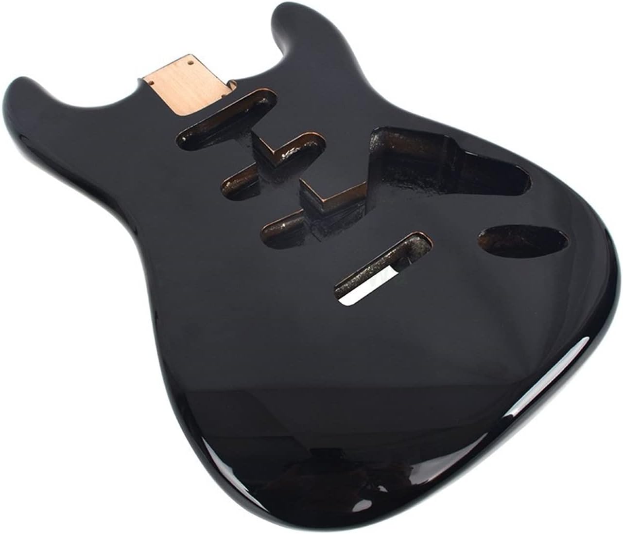 FLFL Alder Wood SSS Pickup Guitar Body in Black Color Unfinished Guitar Kit