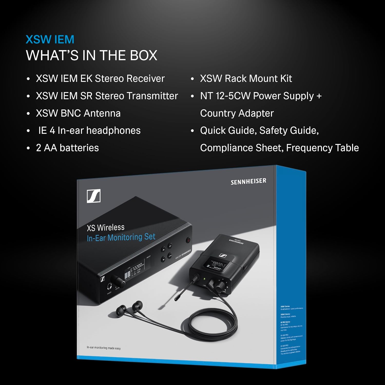 Sennheiser XSW IEM Wireless In-ear Monitoring System - B Band