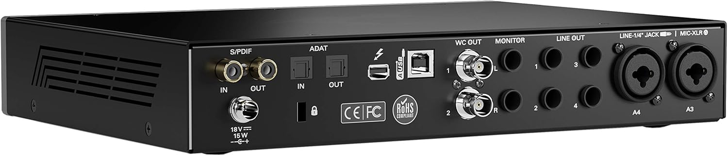 Antelope Audio Discrete 4 Synergy Core Desktop Audio Interface for Music Professionals - Thunderbolt & USB 4 Channel Microphone Preamp Recording, Streaming Studio Audio Interface w/37 FX Included