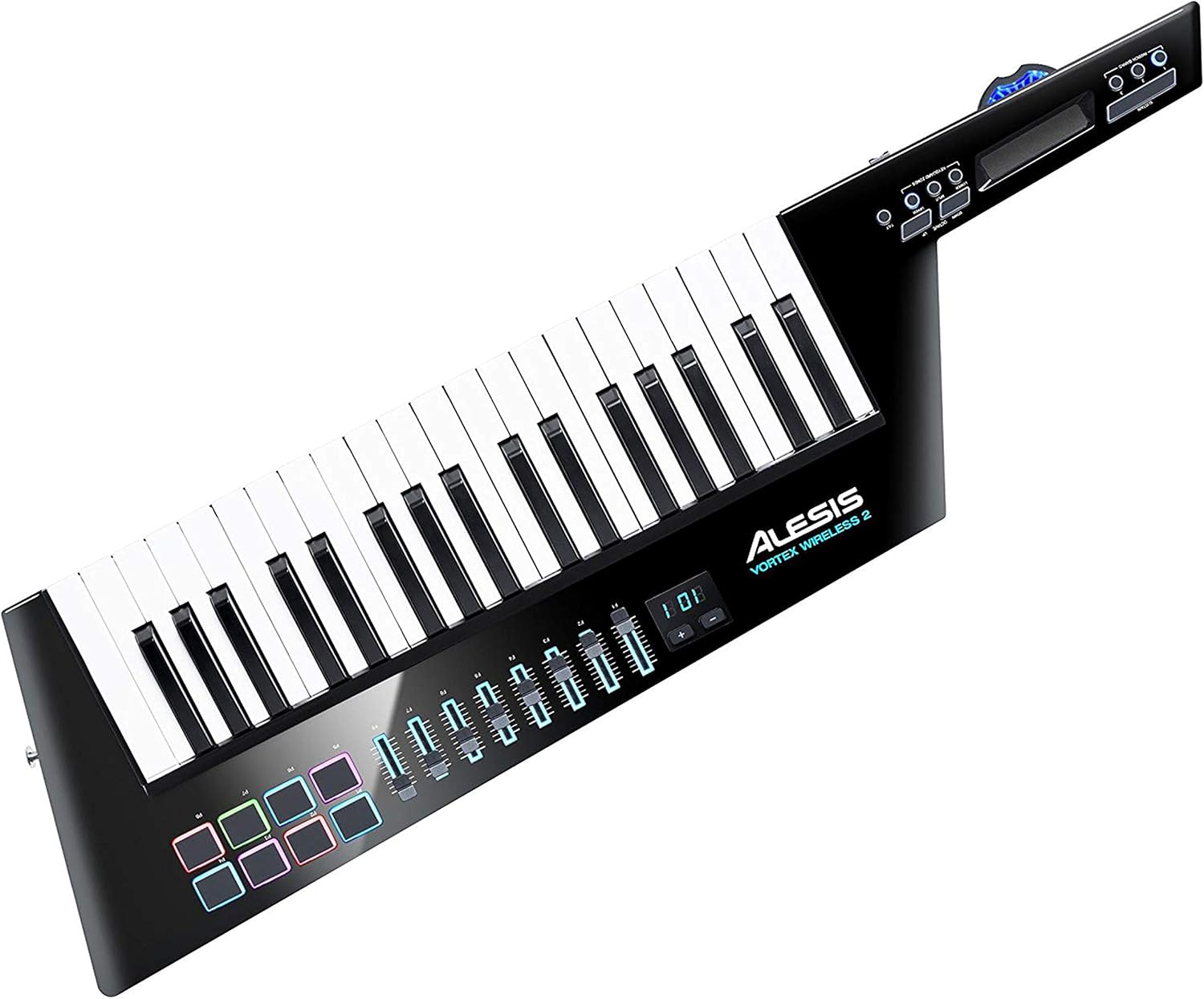 Alesis Vortex Wireless 2 - High-Performance USB/MIDI Wireless Keytar Controller with Professional Software Suite Including ProTools | First