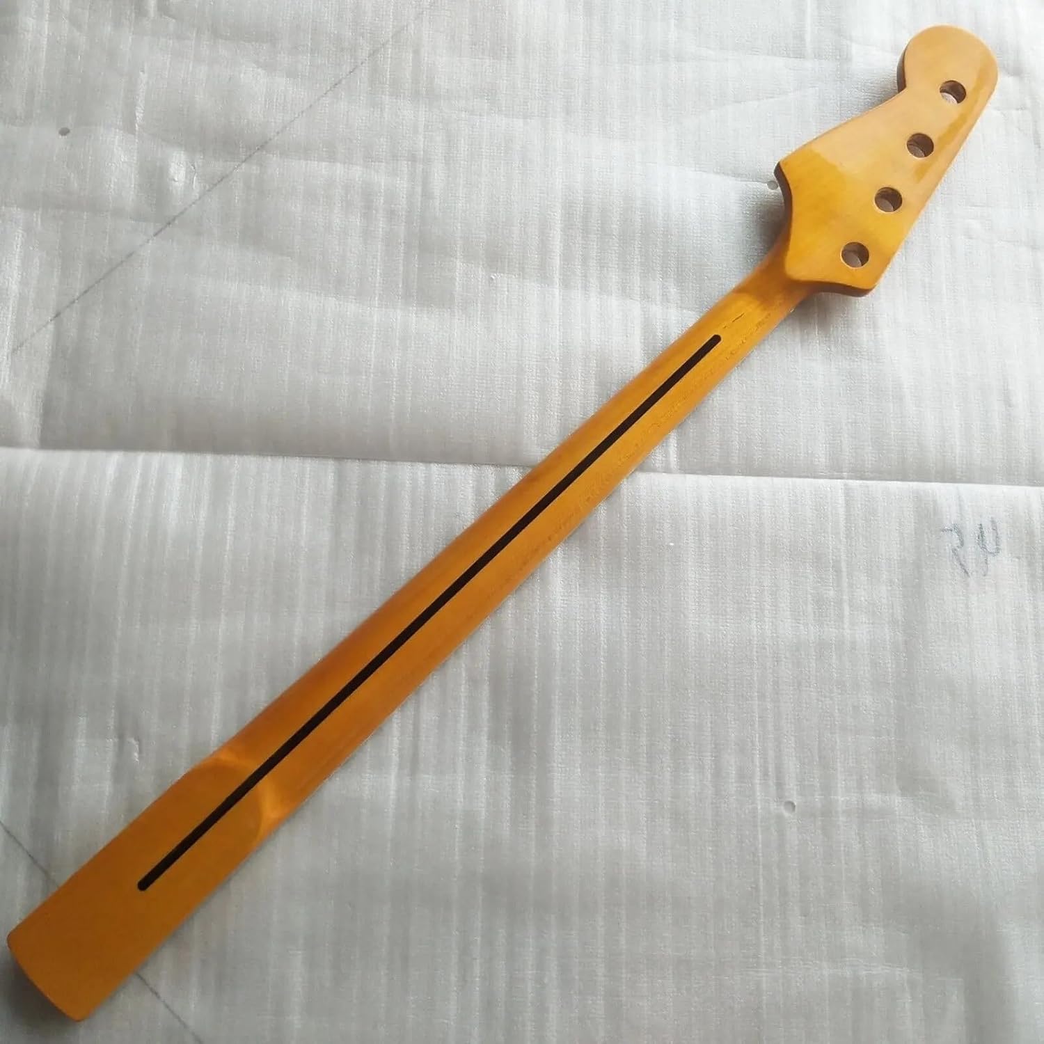 Yellow J Bass Guitar Neck Parts 20 Fret 34inch Rosewood Fretboard Vine Inlay