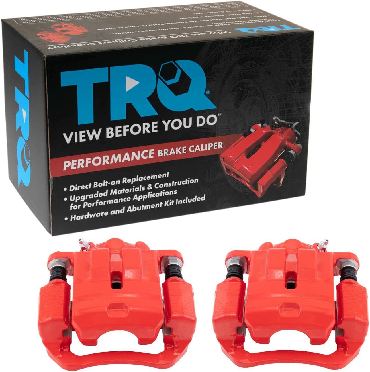 TRQ Performance Rear Performance Brake Caliper Set Compatible with 2013-2016 Scion FR-S 2013-2019 Subaru BRZ 2014-2018 Forester 2010-2014 Legacy Outback 2017-2019 Toyota 86
