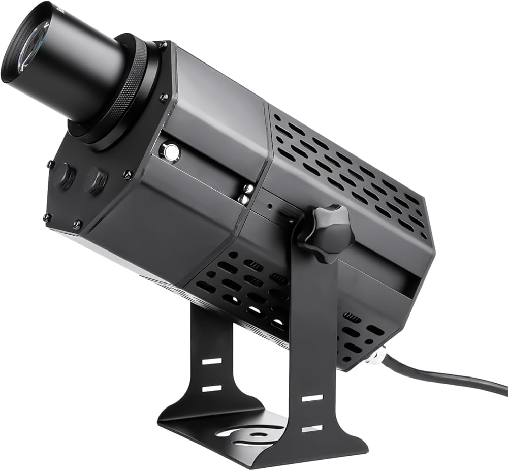 240W LED Logo GOBO Projector Ip67 Waterproof DJ Effect Light Including Free Custom Glass GOBO to Project Image for Business Hotel Company Store Wedding Advertising Indoor and Outdoor Use