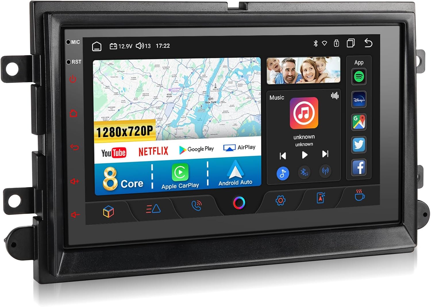 7 Inch F150 Car Stereo Touchscreen Radio Upgrade Wireless Apple CarPlay Android Auto for Ford F150 2004-2008, Android 8Core 4+64GB F150 Car Play with Bluetooth, GPS Navigation, Netflix, YouTube